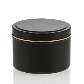 6 oz Black Metal Candle Tin