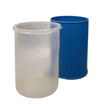 55 Gallon LDPE Natural Rigid Straight-Sided Drum Liner - 18 mil FDA Compliant