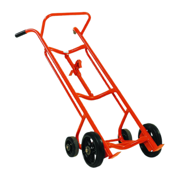 4-Wheel Steel Tandem Drum Truck, Mold-On Rubber Wheels