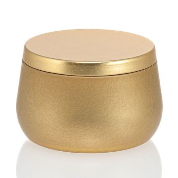 8 oz Gold Metal Bubble Candle Tin 