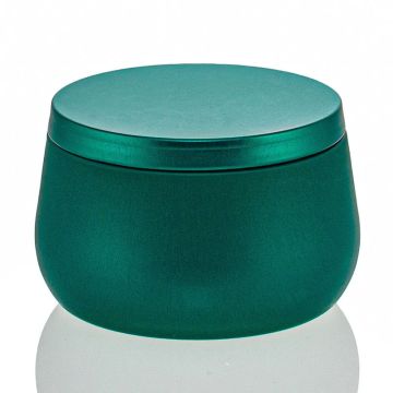 8 oz Green Metal Bubble Candle Tin