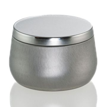 8 oz Silver Metal Bubble Candle Tin