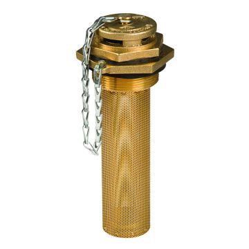 Justrite® Brass Fill Vent With 6 Inch Flame Arrester