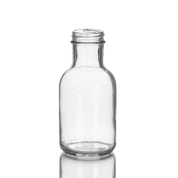 8 oz Clear Glass Stout Bottle, 38-400
