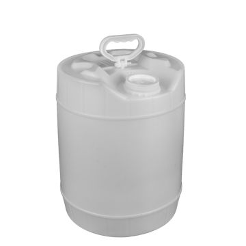 5 Gallon Round Closed Head Plastic Pail - Natural