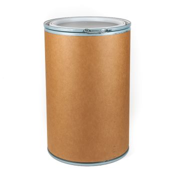 55 Gallon Open Head Round Fiber Drum with Plastic Cover and Lever Lock