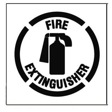 PolyTough Stencils - FIRE EXTINGUISHER with symbol