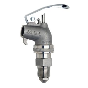 Justrite® Adjustable 3/4 Inch Stainless Steel Safety Faucet