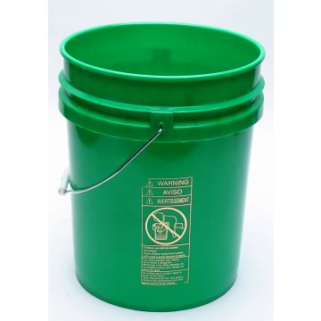 5 Gallon FLEXSPOUT® Open Head Plastic Pail - Green
