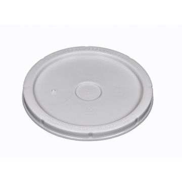 1 Gallon Plain Plastic Pail Lid with Gasket - White