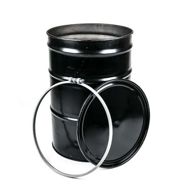 55 Gallon Open Head Steel Drum with Rust Inhibitor and Bolt Ring, Reconditioned