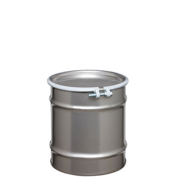 10 Gallon UN Rated Open Head Stainless Steel Drum with Bolt Ring