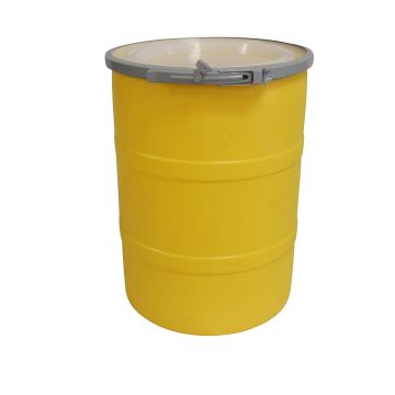 15 Gallon Open Head Plastic Drums With Lever Lock - Multiple Colors