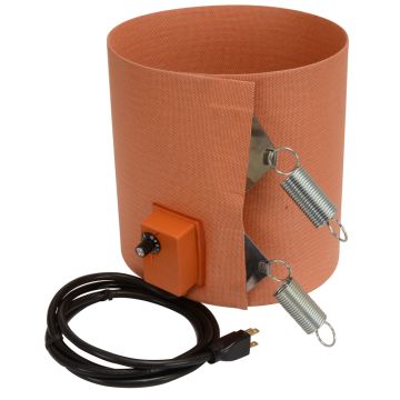 Silicone Rubber Drum Heater - 9.5 Inch Wide - 15 Gallon