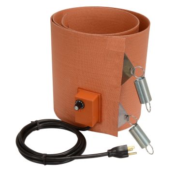 Silicone Rubber Drum Heater - 9.5 Inch Wide - 55 Gallon