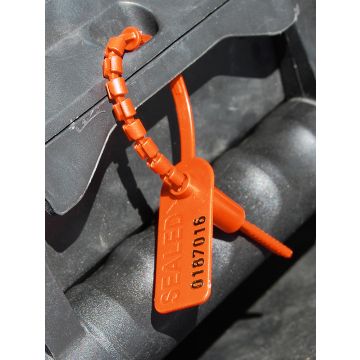 High Security Pull Tight Plastic Seals - 8 Inch - Orange