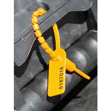 High Security Pull Tight Plastic Seals - 8 Inch Yellow