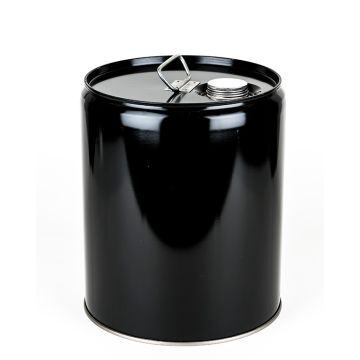 5 Gallon Closed Head Steel Pail - Black