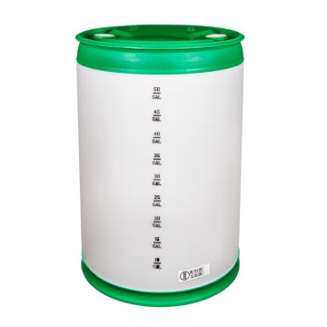 55 Gallon UN Closed Head Green Plastic Drum With Graduation Marks