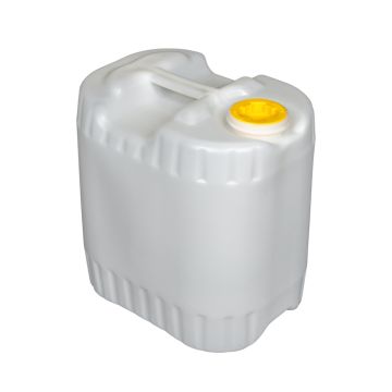 5 Gallon Rectangular Closed Head Plastic Pail with 2” NPT - Natural