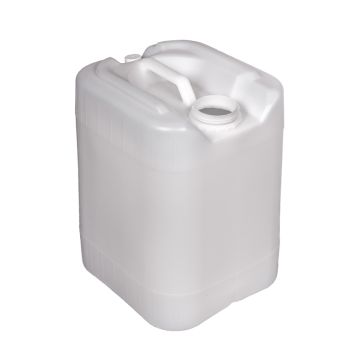 5 Gallon Rectangular Closed Head Plastic Pail - Natural