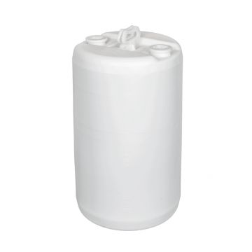 20 Gallon UN Rated Closed Head Plastic Drum With 2 Handles Spout - White
