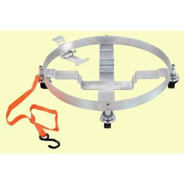 Tilting 55 Gallon Drum Dolly - Steel Casters
