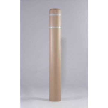Bollard Cover Beige With White Tape 4.5 Inch I.D. x 52 Inch H