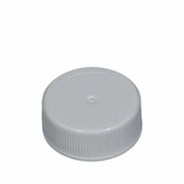 28-400 White PP Ribbed Stipple Top Continuous Thread Cap - Foam Liner 