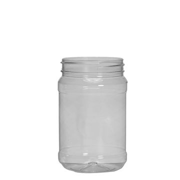 32oz Circular Clear PET Plastic Spice Jar