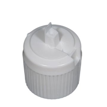 28-410 White PP Turret Spout Cap - Land Seal
