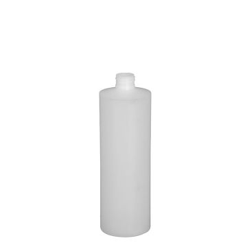 The multipurpose cylinder plastic bottle has a solid, sturdy design and ideal for storing products. 