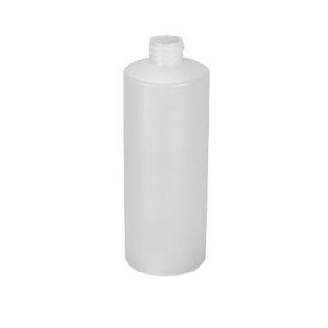16 oz Natural HDPE Modern Round Bottle, 28-400
