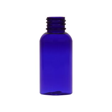 1 oz Blue PET Boston Round with 20-410 neck finish