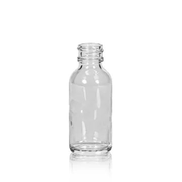 1 oz Clear Glass Boston Round, 20-400