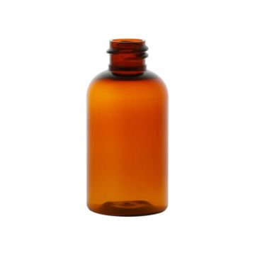 2 oz Amber PET Boston Round Bottle 