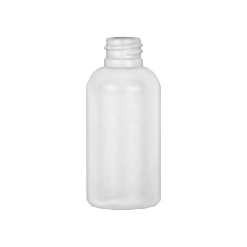 2 oz Natural HDPE Boston Round Bottle with a 20-410 neck finish