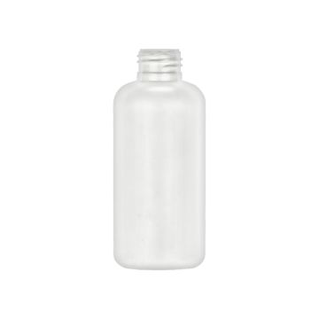 4 oz White HDPE Boston Round Bottle with a 24-410 Neck Finish