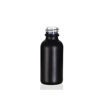 1 Ounce Black Glass Boston Round, 20-400