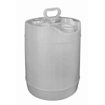 5 Gallon Round Closed Head Plastic Pail - Natural