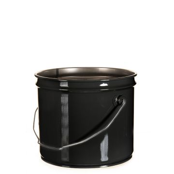 Black 3.5 gallon steel pail