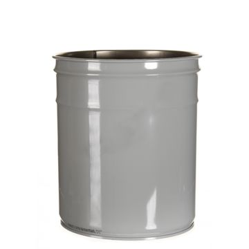 Grey open head steel pail