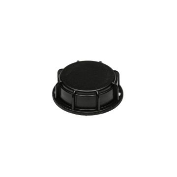 2 Inch Black HDPE Buttress Dust Cap for IBC Valves, PE Gasket