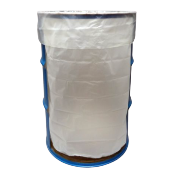 55 Gallon Polypropylene Natural Flexible Fold Back Round Bottom Drum Liner - 4 mil FDA Compliant