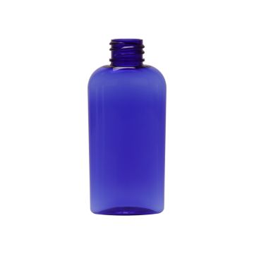 2 oz Blue PET Cosmo Oval Bottle, 20-410