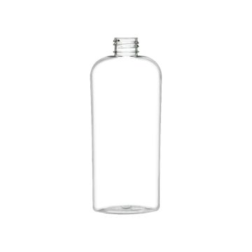 8 oz Clear PET Cosmo Oval Bottle, 24-410