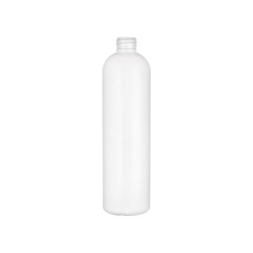 12 oz White HDPE Cosmo Round Bullet Bottle, 24-410