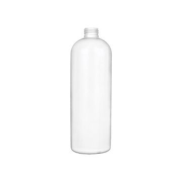 16 oz White HDPE Cosmo Round Bullet Bottle, 24-410