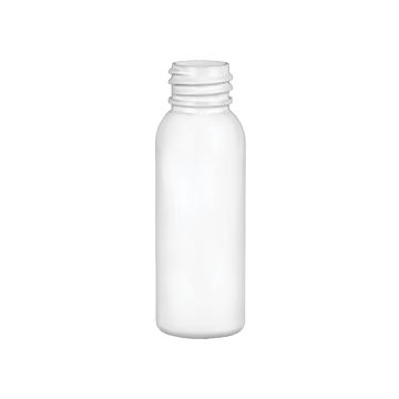1 oz White PET Cosmo Round Bullet Bottle, 20-410