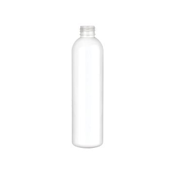 8 oz White PET Cosmo Round Bullet Bottle, 24-410